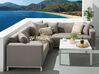 Right Hand 5 Seater Modular Garden Corner Sofa Set Beige BELIZE_833564