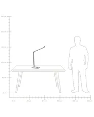 LED Desk Lamp LEPUS with Motion Sensor Silver_1048835