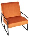 Velvet Armchair Orange DELARY_934738