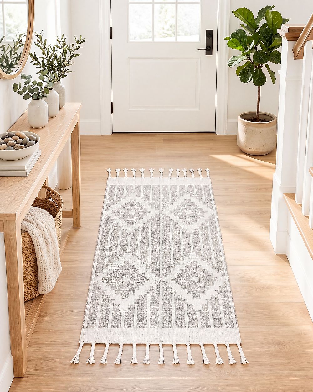 Outdoor Rug TABIAT Grey 80 x 150 cm