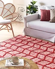 Tappeto SIVAS Rosso 160 x 230 cm Cotone_1179161