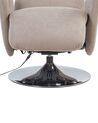 Fauteuil inclinable en tissu beige PRIME_927485