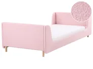 Kids Bed Boucle LAYE 90 x 200 cm (EU Single) Pink_962100