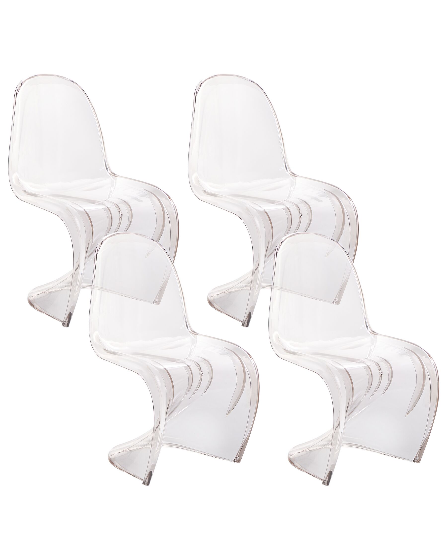 Set of 4 Dining Chairs Transparent VASIA_935348