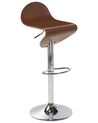 Set of 2 Swivel Bar Stools Dark Brown LIVERPOOL _694101