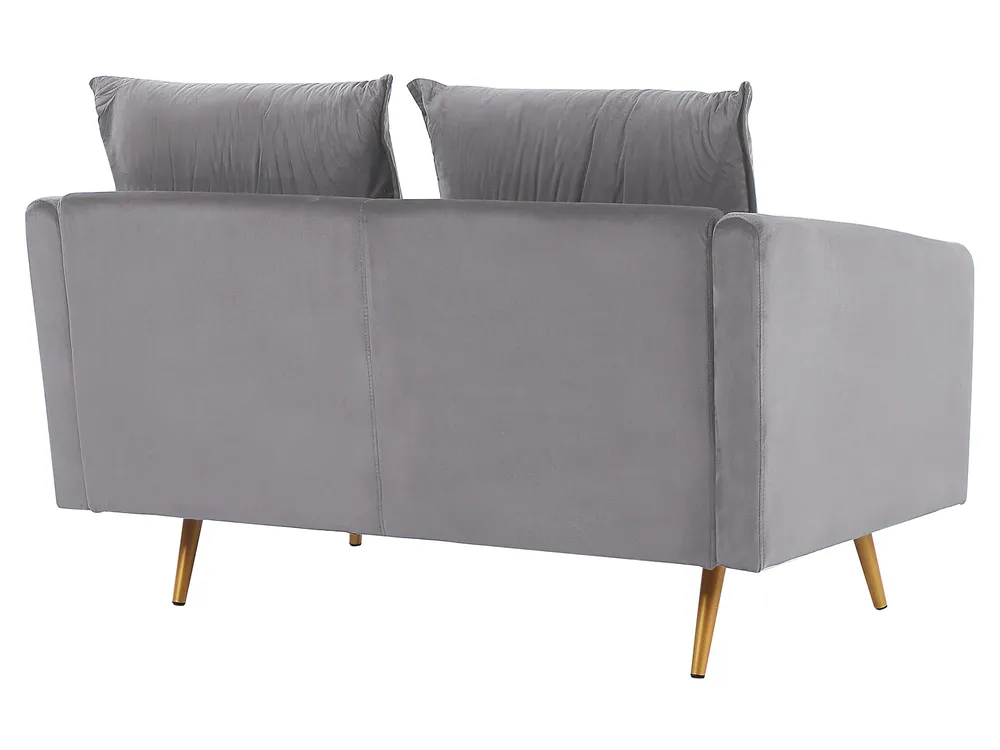 Living Room Set 5 Seater MAURA Velvet Grey_789169