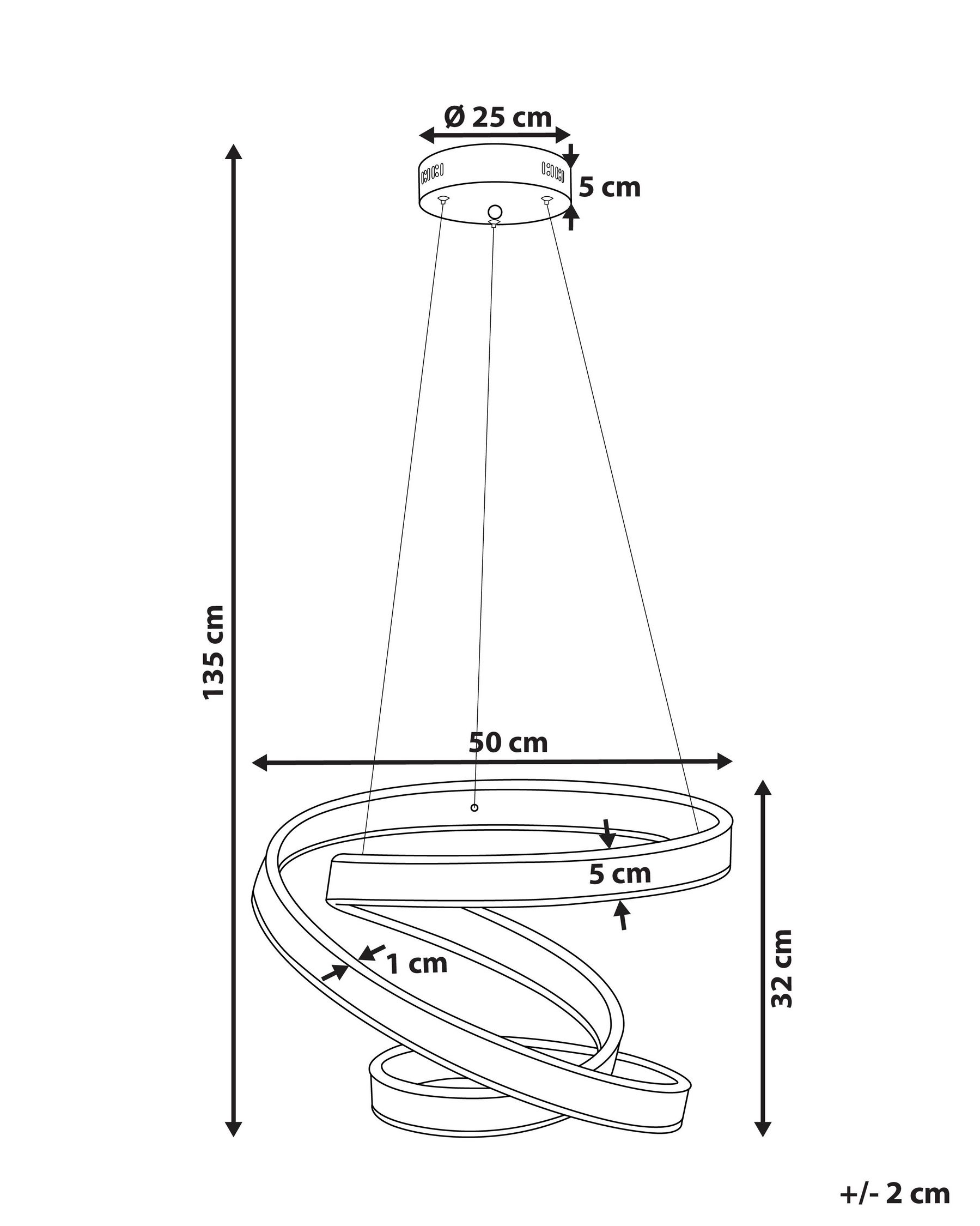 LED Pendant Lamp WANLI Metal Gold_815718