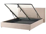 Ottoman Bed LAVAUR Boucle Taupe 180 x 200 cm (EU Super King)_989441