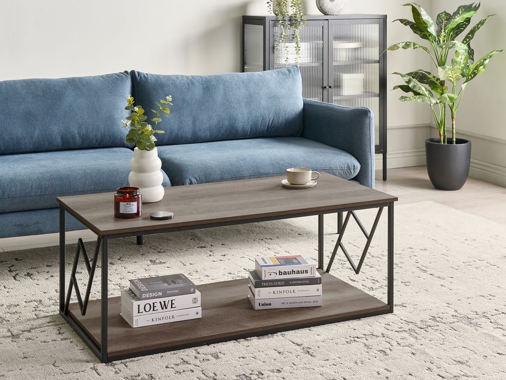 Coffee Table FORRES Brown/ Black