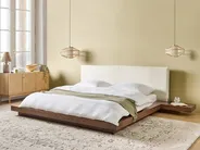 Bed Boucle ZEN 180 x 200 cm (EU Super King) Brown Ash Wood_931350