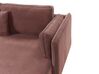 Left Hand Fabric Corner Sofa Burgundy ALTAN_934967