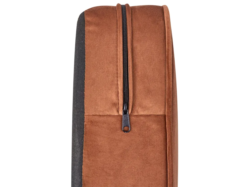 Divano 3 posti CHESTERFIELD Velluto Marrone dorato_1033575