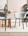 Conjunto de 2 sillas de comedor ELMA Gris claro