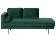 Chaise longue versione sinistra MIRAMAS Velluto Verde smeraldo_739193