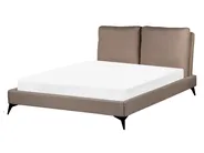 Lit avec sommier Bouclé MELLE 140 x 200 cm Marron_965688