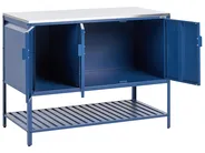 Outdoor Kitchen Cabinet MAENZA Blue Metal_1044835