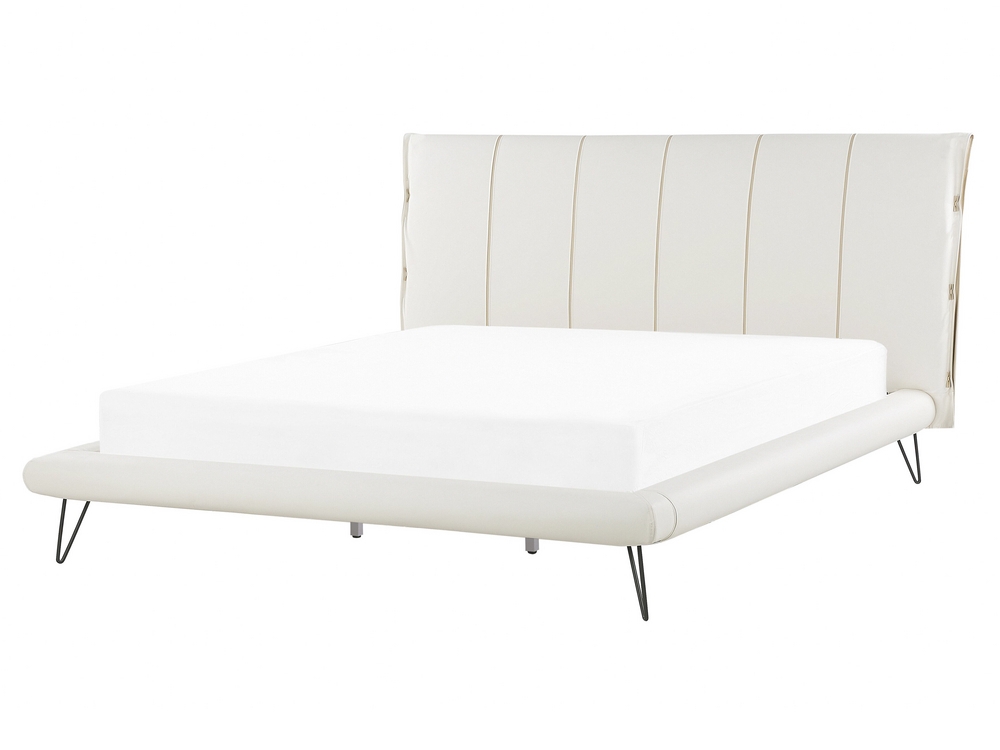Faux Leather EU King Size Bed White BETIN Beliani