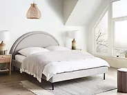 Cama Tela MARGUT 160 x 200 cm Gris claro_1184574