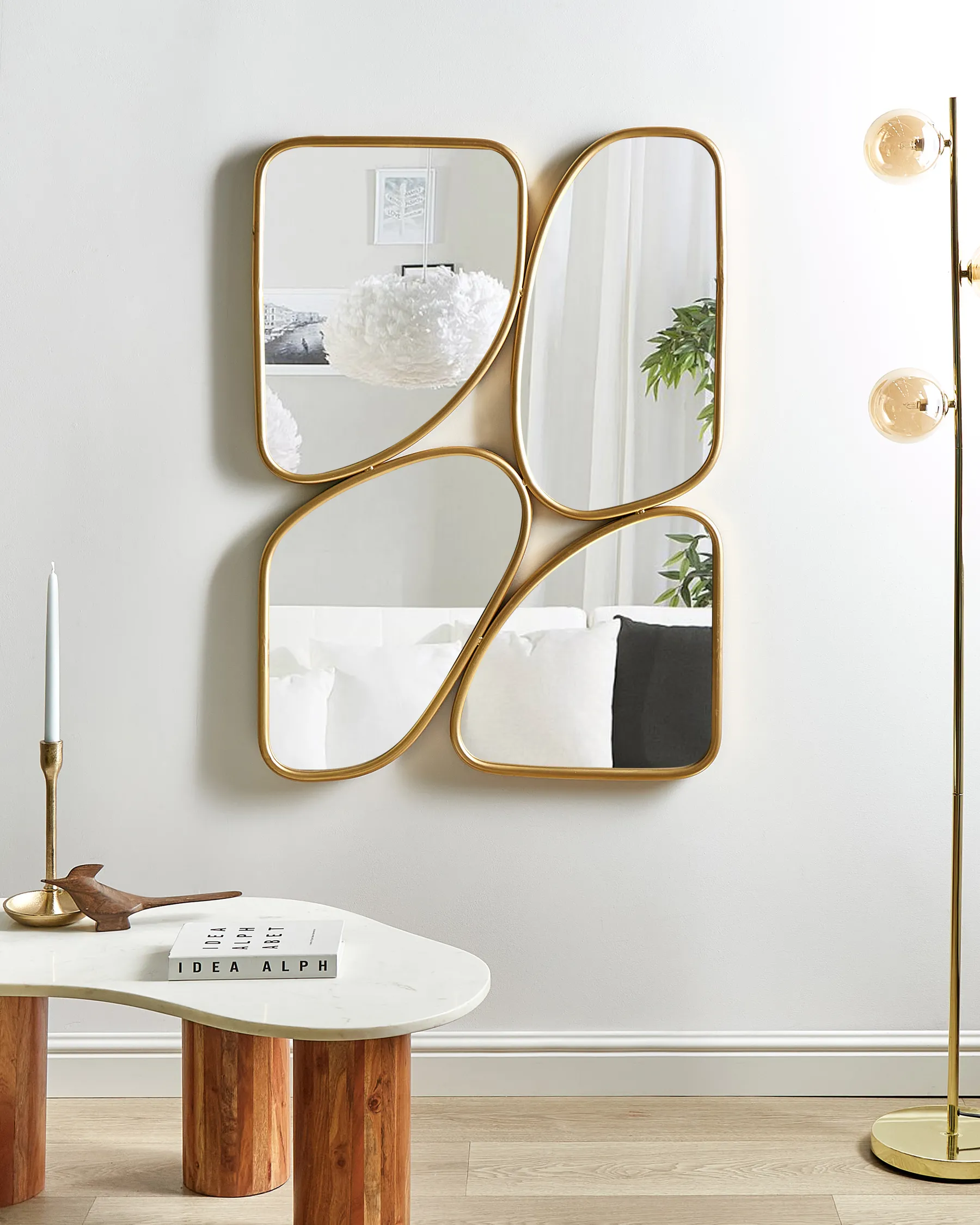 Specchio DIANCEY 70 cm 100 cm Metallo Oro_900168