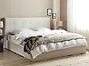 Cama con almacenaje LORIENT Tela Beige 180 x 200 cm