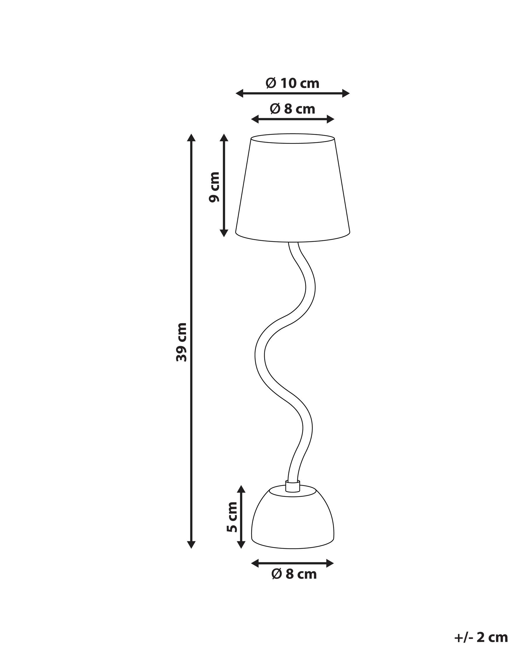 Wireless LED Table Lamp VOUGA with Dimmer Metal Black_940330