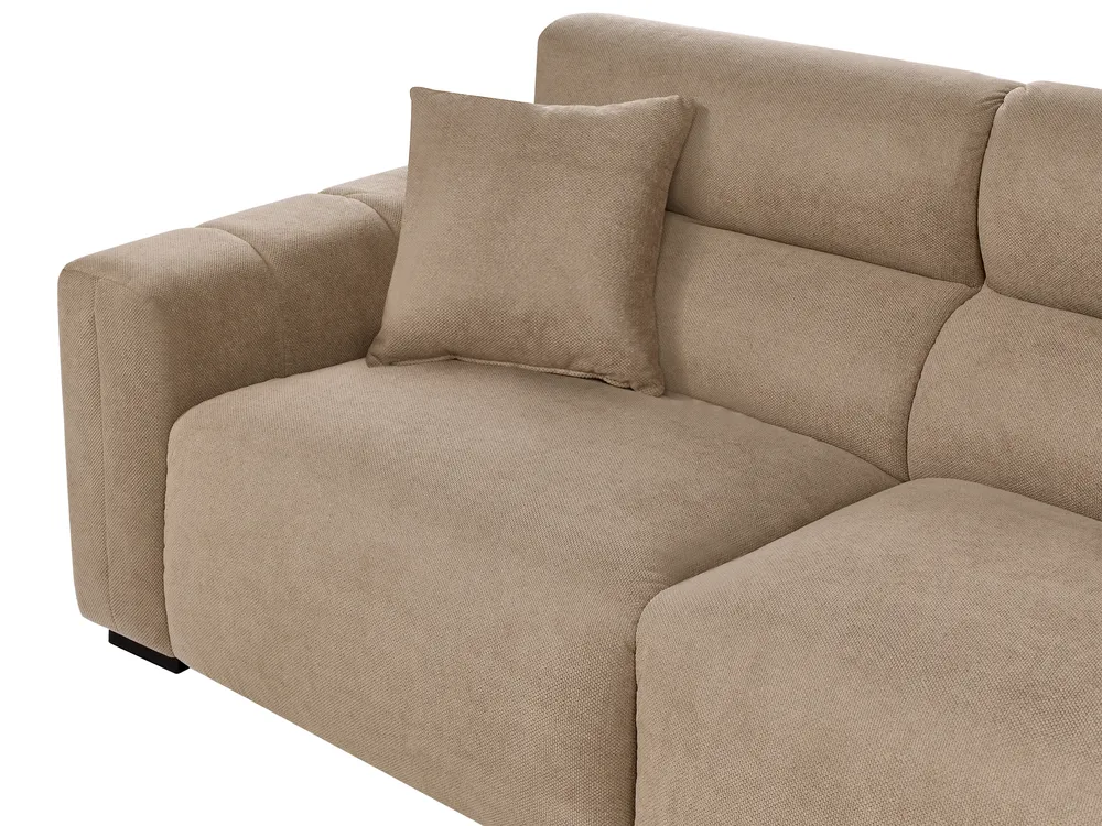 Sofa 3 Seater FAUSKAN Fabric Brown_969011