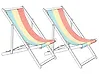 Set of 2 Sun Lounger Replacement Fabrics ANZIO/AVELLINO 113 x 44 cm Multicolour