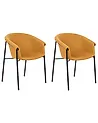 Conjunto de 2 sillas de comedor AMES Naranja