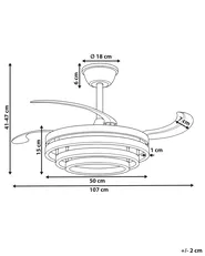 Ceiling Fan with Light AUCILLA with Remote LED Gold_1125726