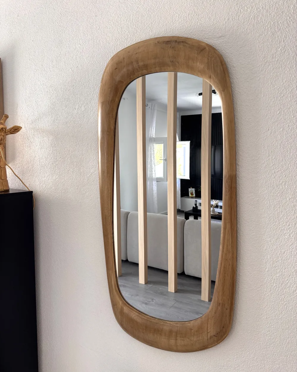 Wall Mirror TRIZAY 57 cm 120 cm Wood Brown_1022572