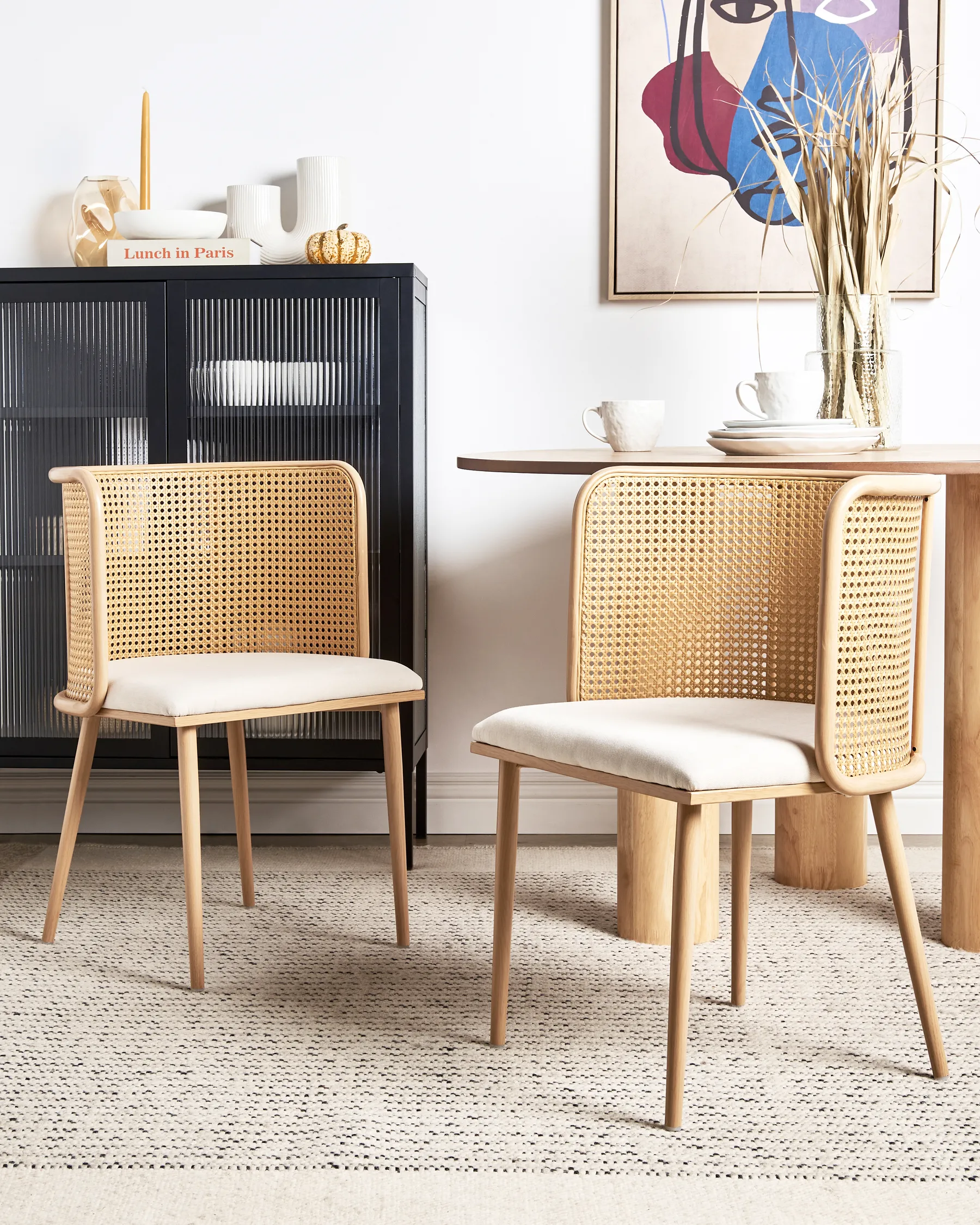Set of 2 Dining Chairs KOBUK Metal Light Brown_888087