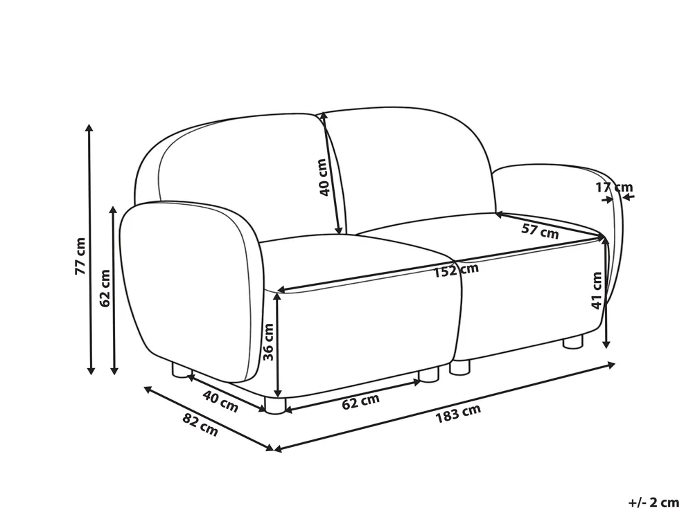 Sofa 3 Seater JULE Boucle Beige_1126063