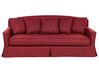 Sofföverdrag för 3-sits soffa röd GILJA_792568