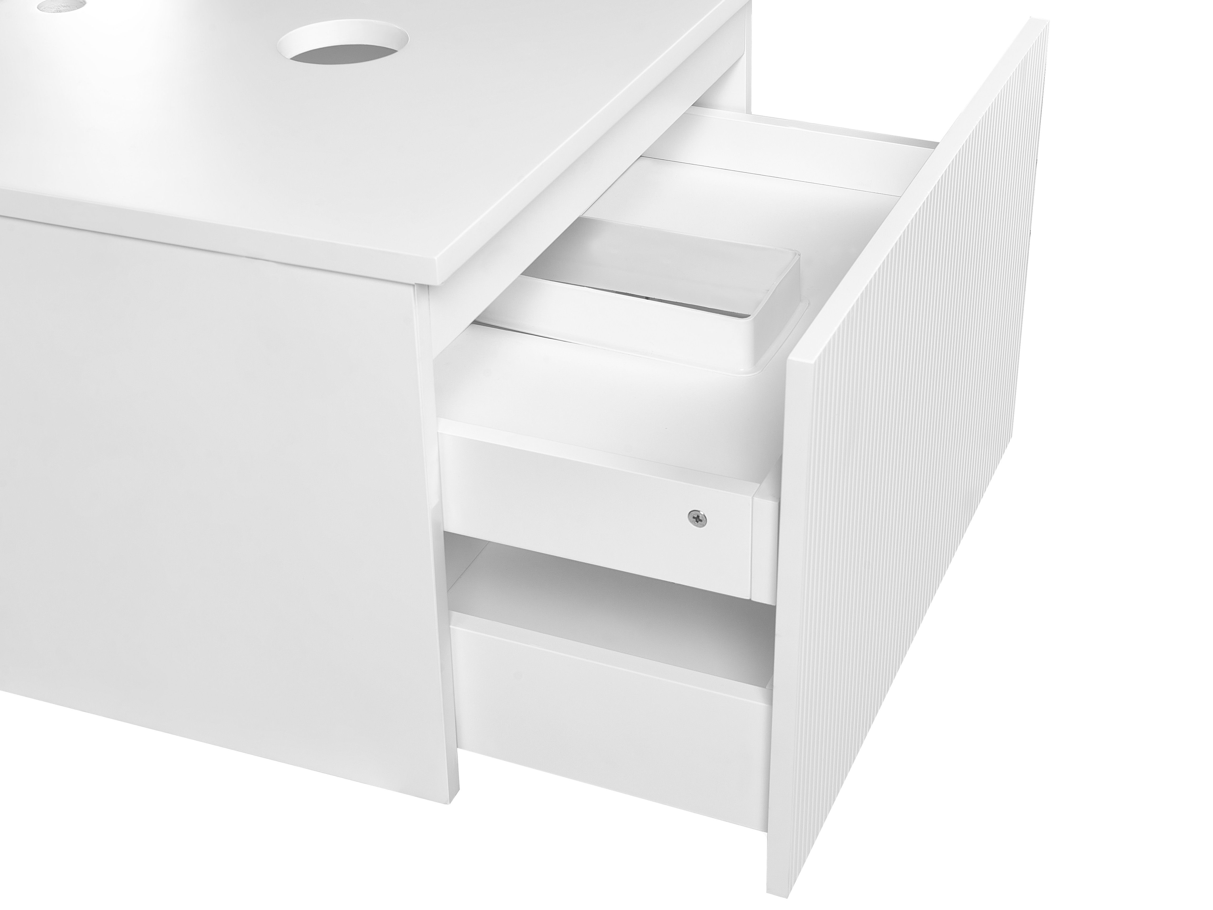 Wandmontierter waschtischunterschrank alzira 60 cm wei beliani at