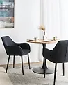 Set of 2 Dining Chairs ALDEN Boucle Black