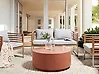 Coffee Table TREZZO 90 cm 90 cm Terrazzo Effect Red