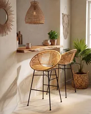Set di 2 sedie alte WINDOM Rattan Naturale_1072223