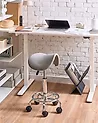 Saddle Stool DUMONT Faux Leather Taupe