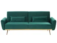 Sofa Bed 3 Seater EINA Velvet Emerald Green_729247