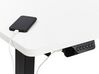 Electric Adjustable Right Corner Desk 160 x 59 cm Black and White DESTINES _927821