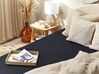 Cotton Fitted Sheet 160 x 200 cm Black JANBU_845333