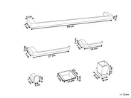6-Piece Bathroom Hardware Set TUMACO with Towel Bars and Hooks Silver_989683