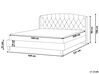 Čalouněná béžová postel 160 x 200 cm BORDEAUX_712317