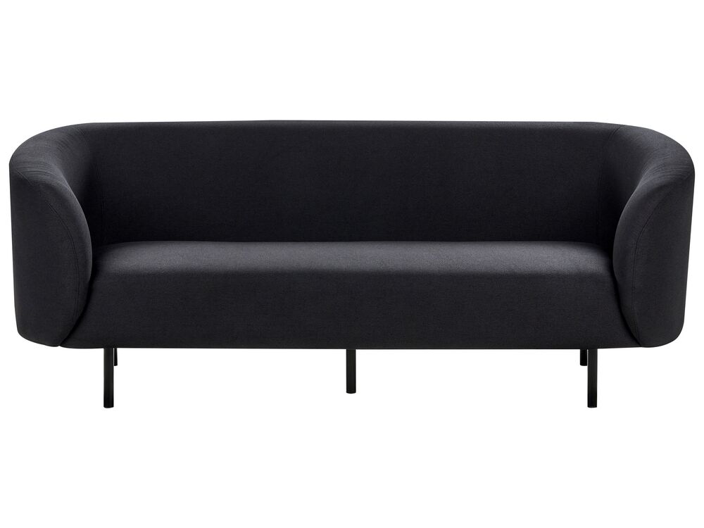 Sofa 3-Sitzer LOEN Stoff Schwarz