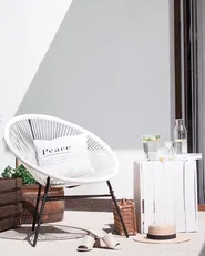 Bistro Set ACAPULCO II PE Rattan White_1026712