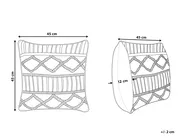 Cotton Macramé Cushion 45 x 45 cm Blue KARATAS_804499