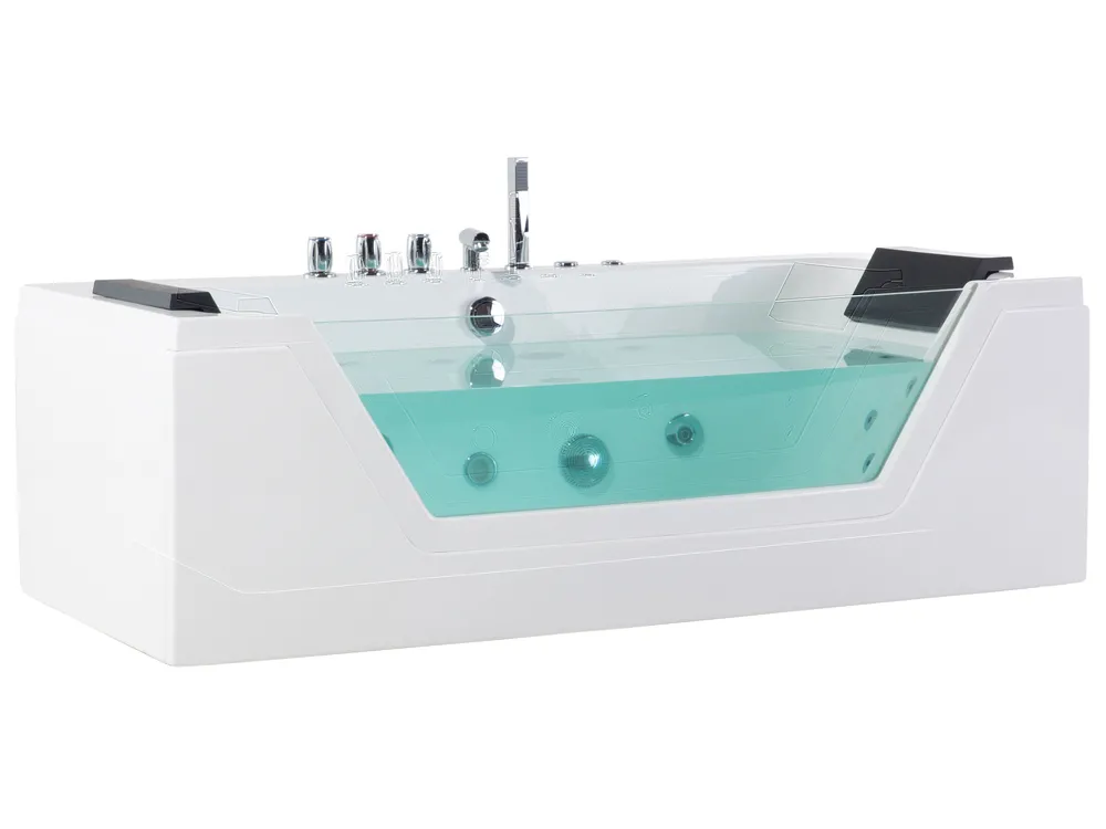 Corner Hot Tub with LED SAMANA 1530 x 710 mm White_762946