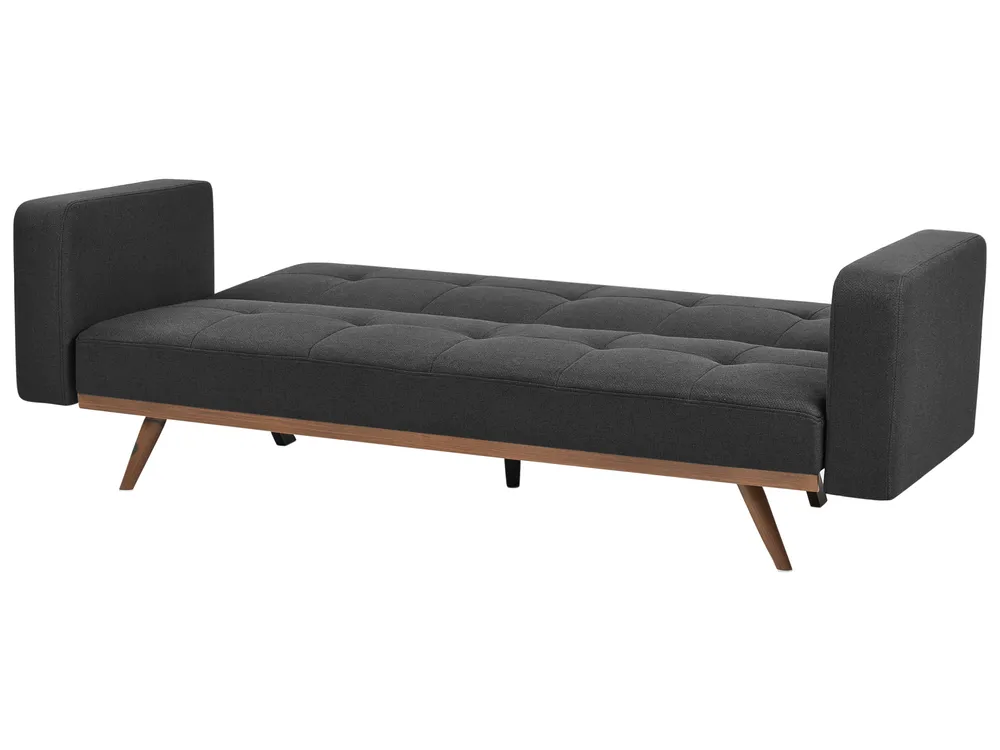 Sofa Bed 3 Seater HJULBY Black_1030222