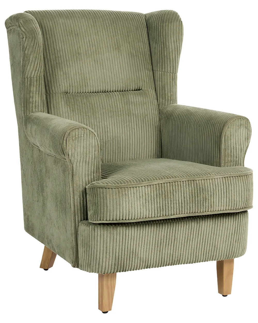 Wingback Chair ABSON Corduroy Green_1185959
