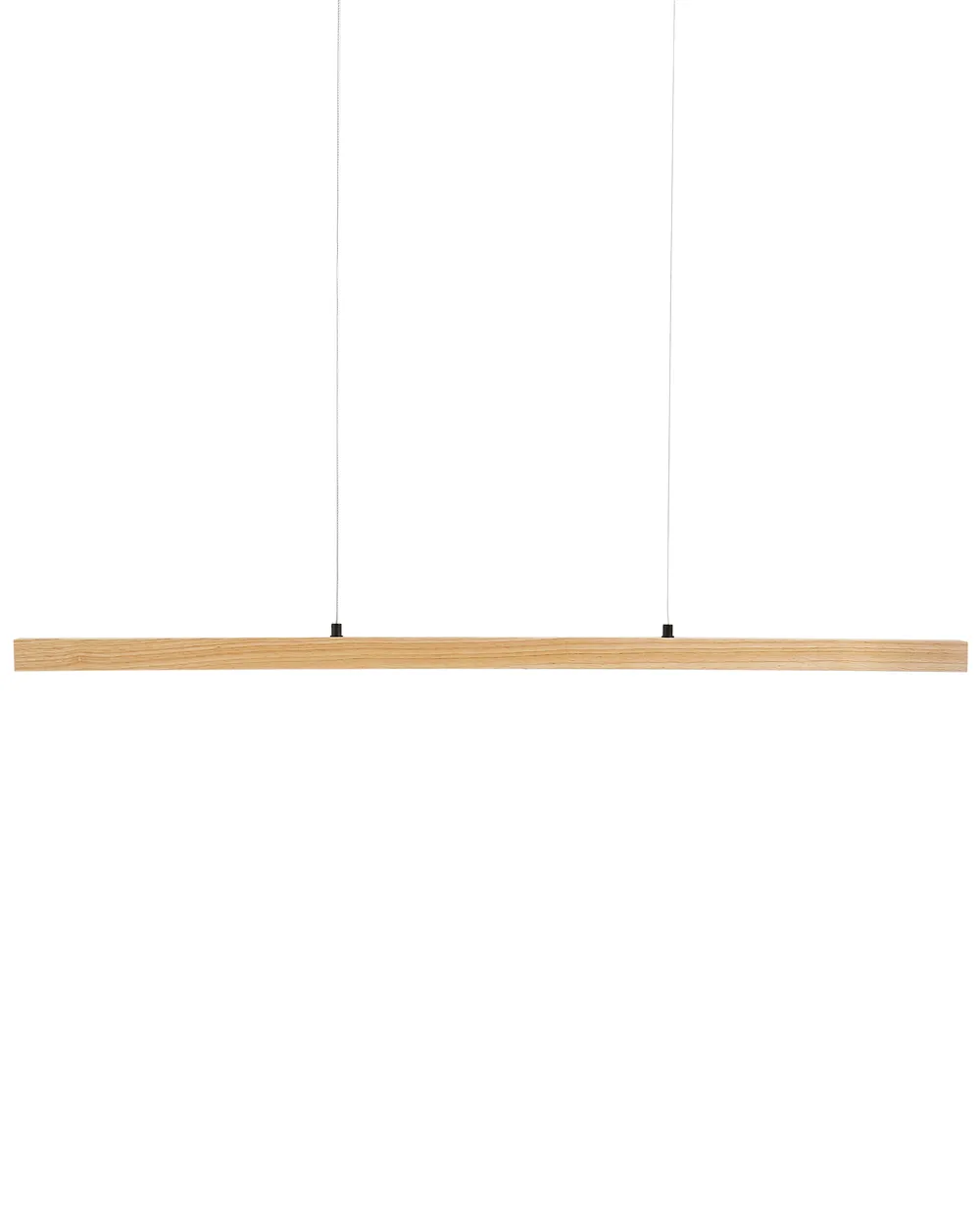 LED Pendant Lamp STEWARTS with Dimmer Oak Wood Light Brown